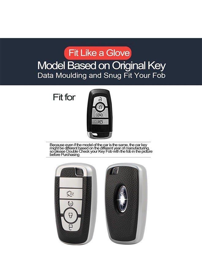 Suitable For 2022/2021/2020 Ford Edge Escape Expedition Explorer Fusion Mustang Ranger Bronco Maverick key Protection Case High-end Car Key Case - Image 3